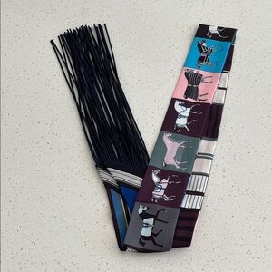 Colorful Silk twilly with Horse Design